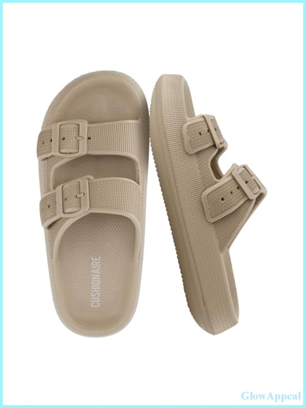 Women's Adjustable Double Buckle EVA Recovery Slides Sandals